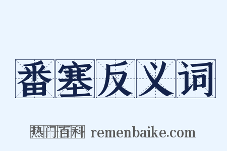 番塞反义词是什么意思的图片